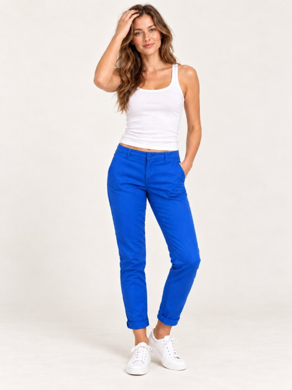 Gap Khakis Skinny Mini Cobalt Blue Pants Size 2